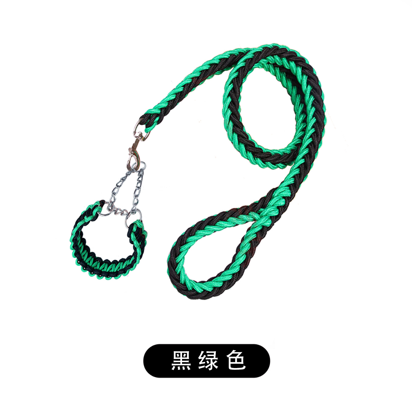 Venta al por mayor nacional tejido a mano de ocho hilos collar de cadena de perro a prueba de explosiones Punch P cadena correa para mascotas cuerda de perro collar de perro