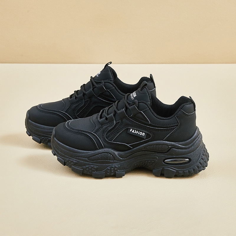 Zapatillas Urbanas de Suela Gruesa para Mujer de PU y Caucho Térmicas para Día a Día
