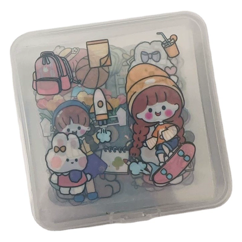 Фабрика оптовые наклейки для ручного счета милая девушка мультфильм милый декоративный водонепроницаемый материал для ноутбука наклейки