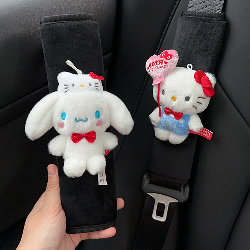 Protector de Hombro para Cinturón de Seguridad de Auto de Poliéster, Diseño de Dibujos Animados para Automóvil