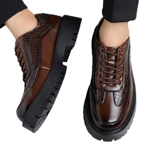 Autumn and winter formal business leather shoes, men's soft sole, breathable, non-slip and wear-resistant, men's work shoes, workplace leather shoes
