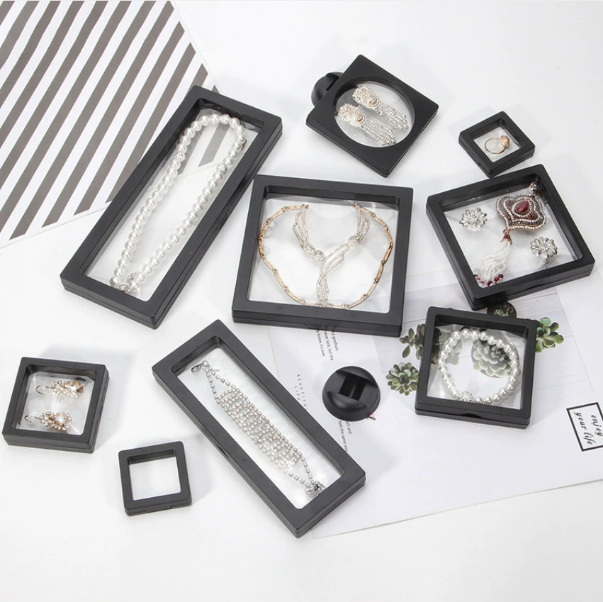 Transparent storage system, necklace, ring, box, bracelet, accessory, stand