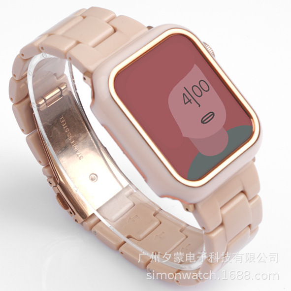 Aplicable a la 10a generación 98765se Apple Watch Nueva correa de acrílico de resina 14 mm22 mm Comercio exterior al por mayor