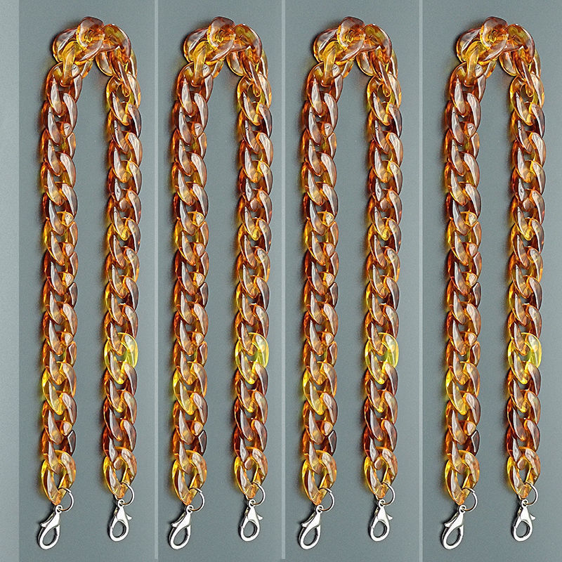 Correa del bolso accesorios vintage cadena crossbody portátil resina acrílica cadena bolso de la vendimia cadena de la correa del bolso al por mayor