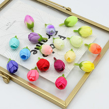 仿真小玫瑰花苞Q拇指花朵头饰簪花胸花手腕花diy配件婚礼糖盒花盒