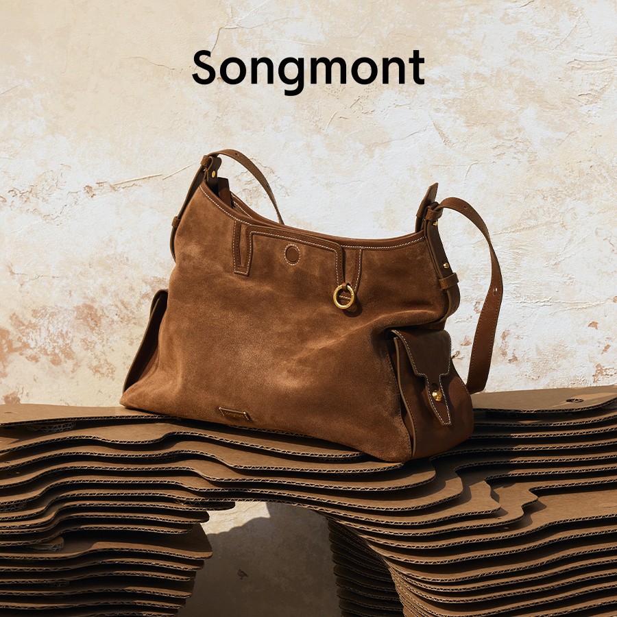 SONGMONT MOUNTAIN LOOSE TRACING 시리즈 호보 백 스웨이드 어깨 크로스 바디 소프트 백 2024 통근 가방