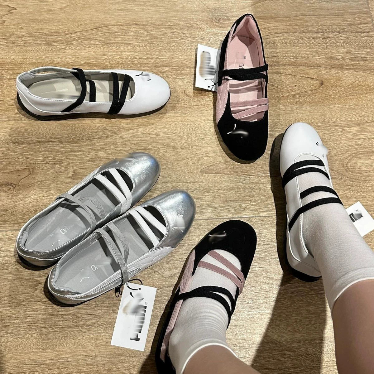 Puma speedcat ballet shoes rose Park Caiying Mary Jane same style women's sports fashion versatile one-legged shoes
