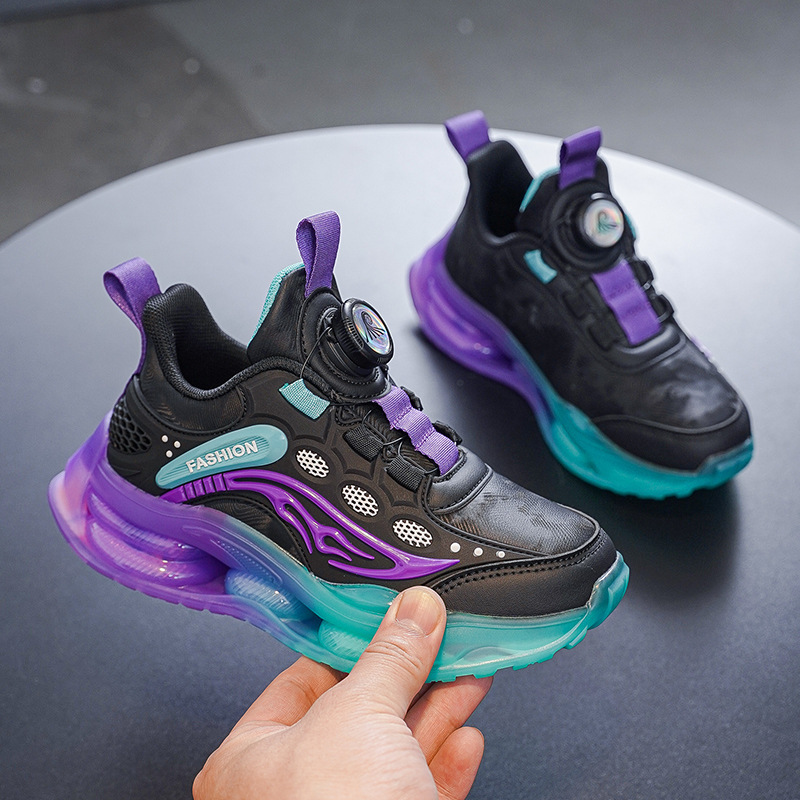 2025 zapatos deportivos de moda para niños primavera y otoño nuevos zapatos de cuero calientes para estudiantes de primaria zapatos de baloncesto para niños