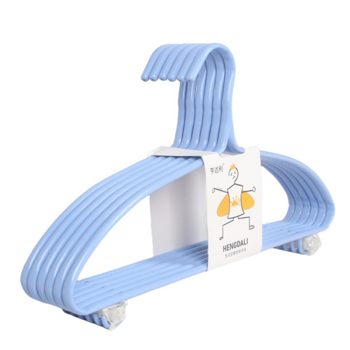 Clothes hanger with thickened load-bearing storage invisible clothes stand household hanging drying magic tool dipped in plastic increased size adult hanger