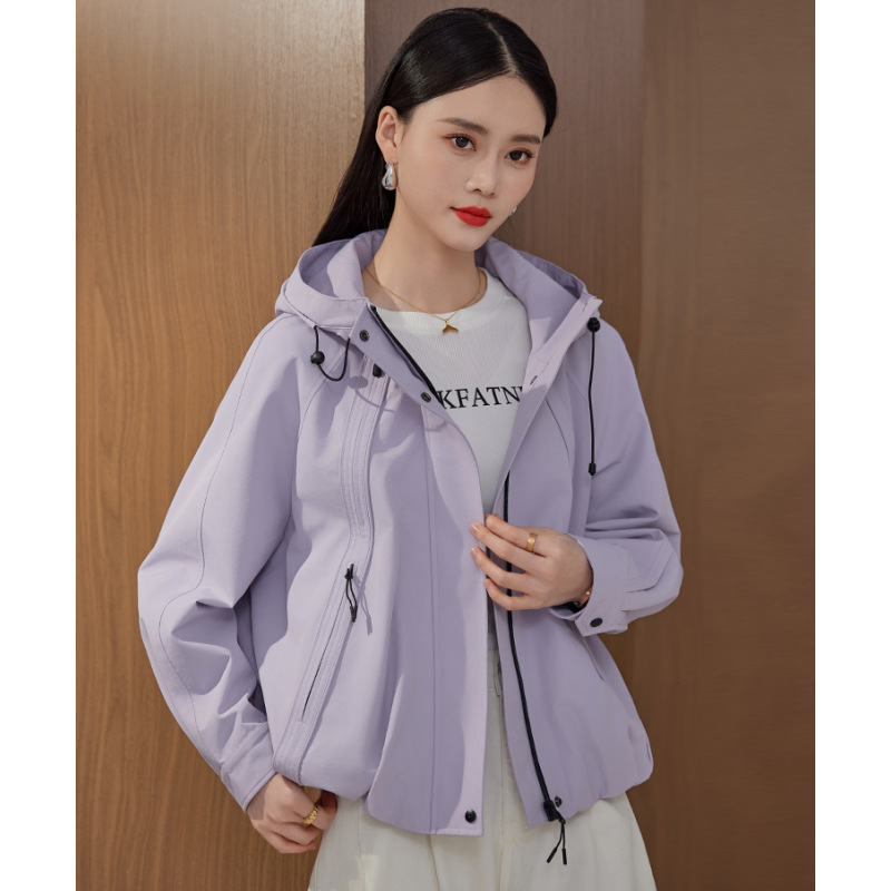 Short Jacket for Women 2025 Spring and Autum High-End Elegant Casual Versatile Workwear Hooded Jacket Top