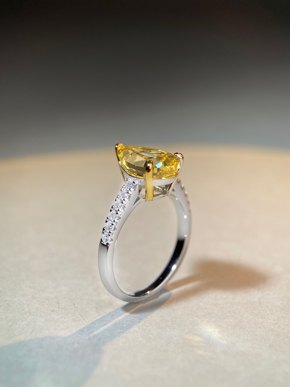 Fashion Water Droplets Sterling Silver Plating Zircon Rings 1 Piece