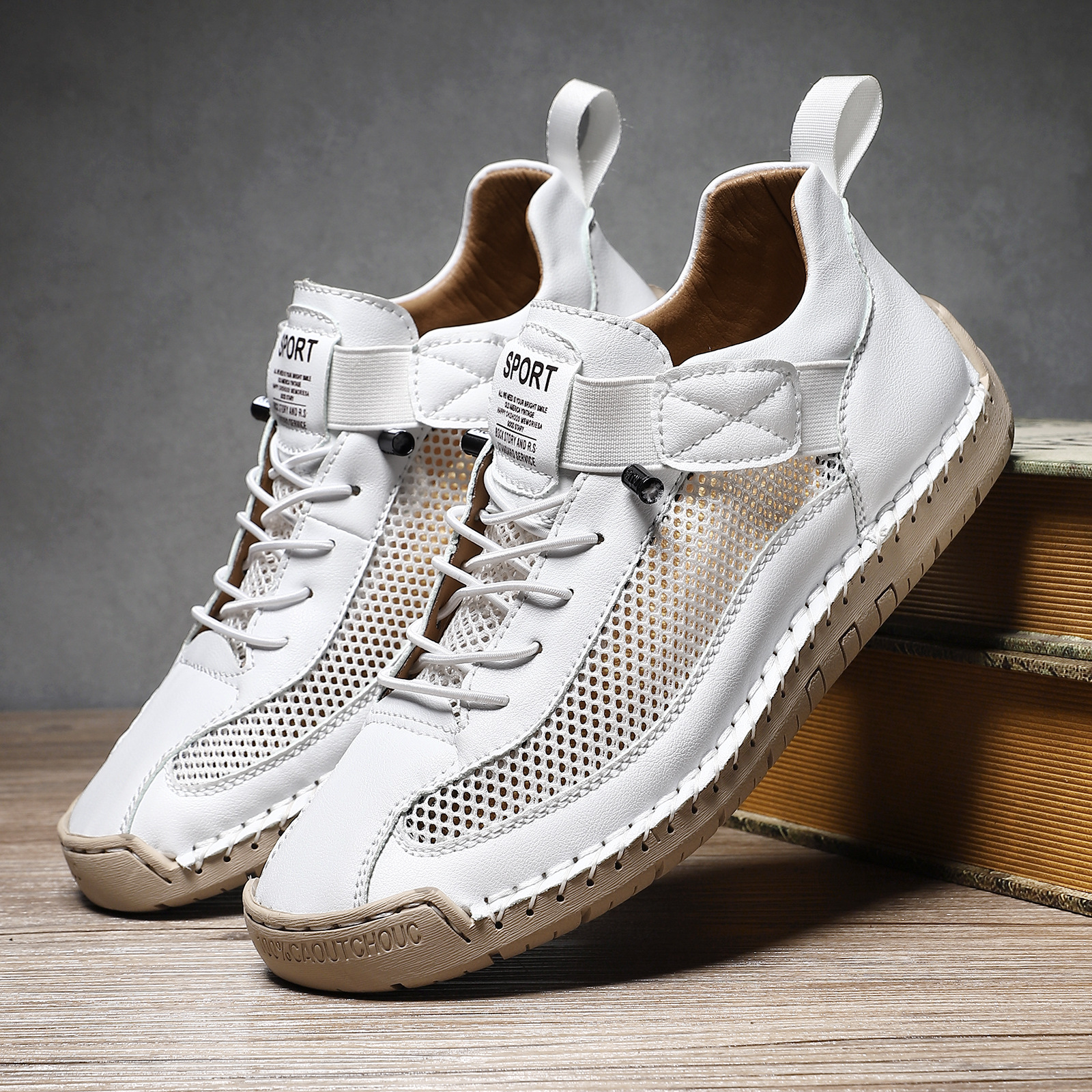 Cross-Border Hot-Selling Mesh Shoes Amazon Large Size Men's and Women's Shoes Outdoor Casual Shoes Summer Breathable Sports Shoes Mesh Shoes