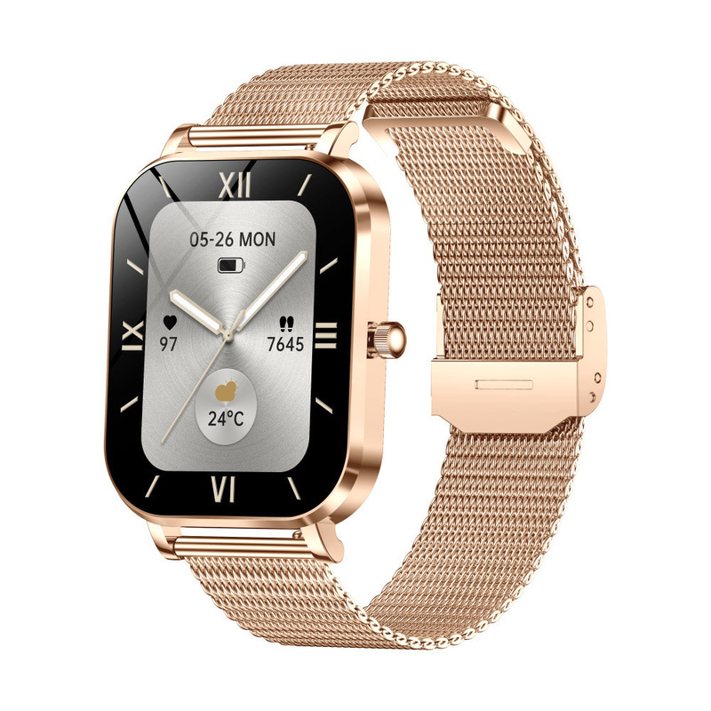 New Product Mk90 Smart Watch Full-Screen Heart Rate Sleep Weather Waterproof Sports Step Counter Call Function Women's Cross-Border Gold Edition New Product Mk90 Smart Watch Full-Screen Heart Rate Sleep Weather Waterproof Sports Step Counter Call Function Women's Cross-Border Gold Edition