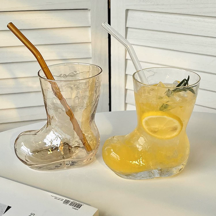 Популярные креативные ботинки, стеклянный стакан, прозрачный персонализированный стакан для сока, пива, модный стакан для кофе и холодных напитков