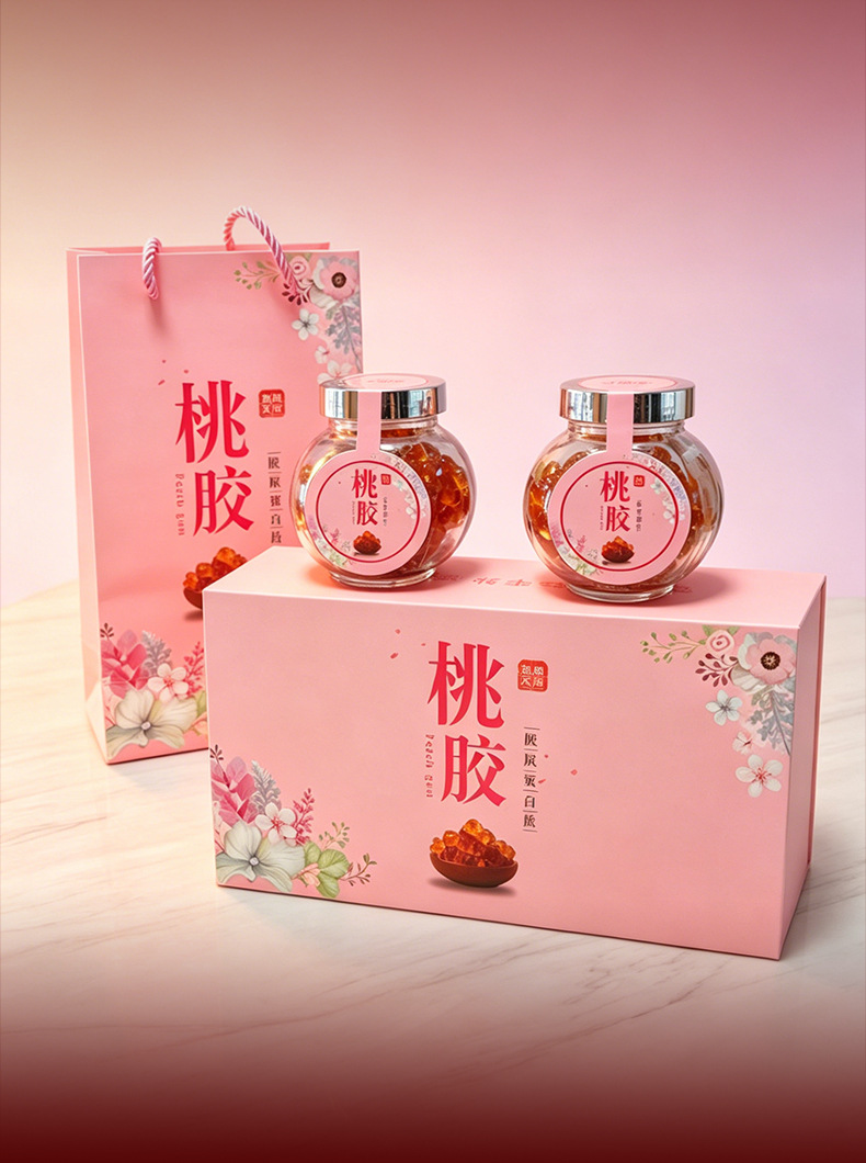 Peach Gum Xue Yan Zao Jiao Mi Gift Box 250g Premium Dessert Soup Combo preparation
