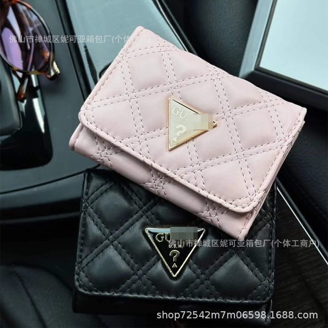 (Cross-border trading), short polyurethane multicoloured wallet, letter G