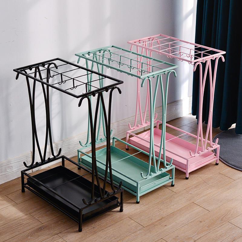 Home-use umbrella stand for entryways&mdash;modern, minimalist design; commercial umbrella bucket for hotel lobbies.