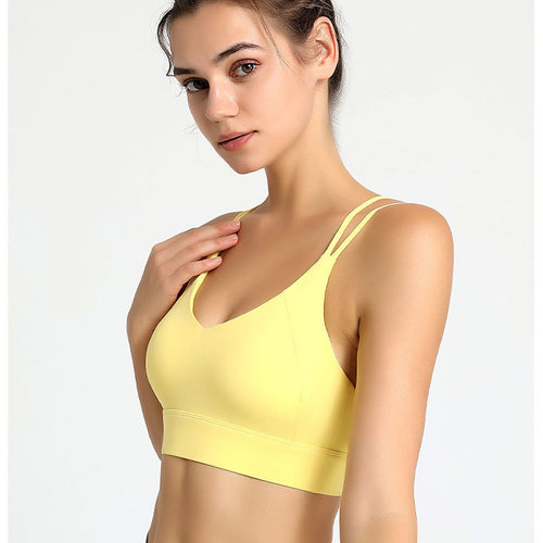 Cross-border high-intensity yoga tops for women, quick-drying sexy Lulu backless tops for fitness and sports bras