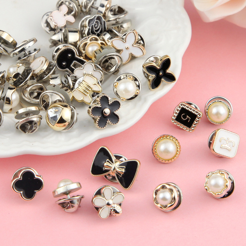 Hidden Button Shirt Anti-Exposure Button Seam-Free Removable Button Brooch Button Invisible Nail-Free Button Pearl Button Decoration Hidden Button Shirt Anti-Exposure Button Seam-Free Removable Button Brooch Button Invisible Nail-Free Button Pearl Button Decoration