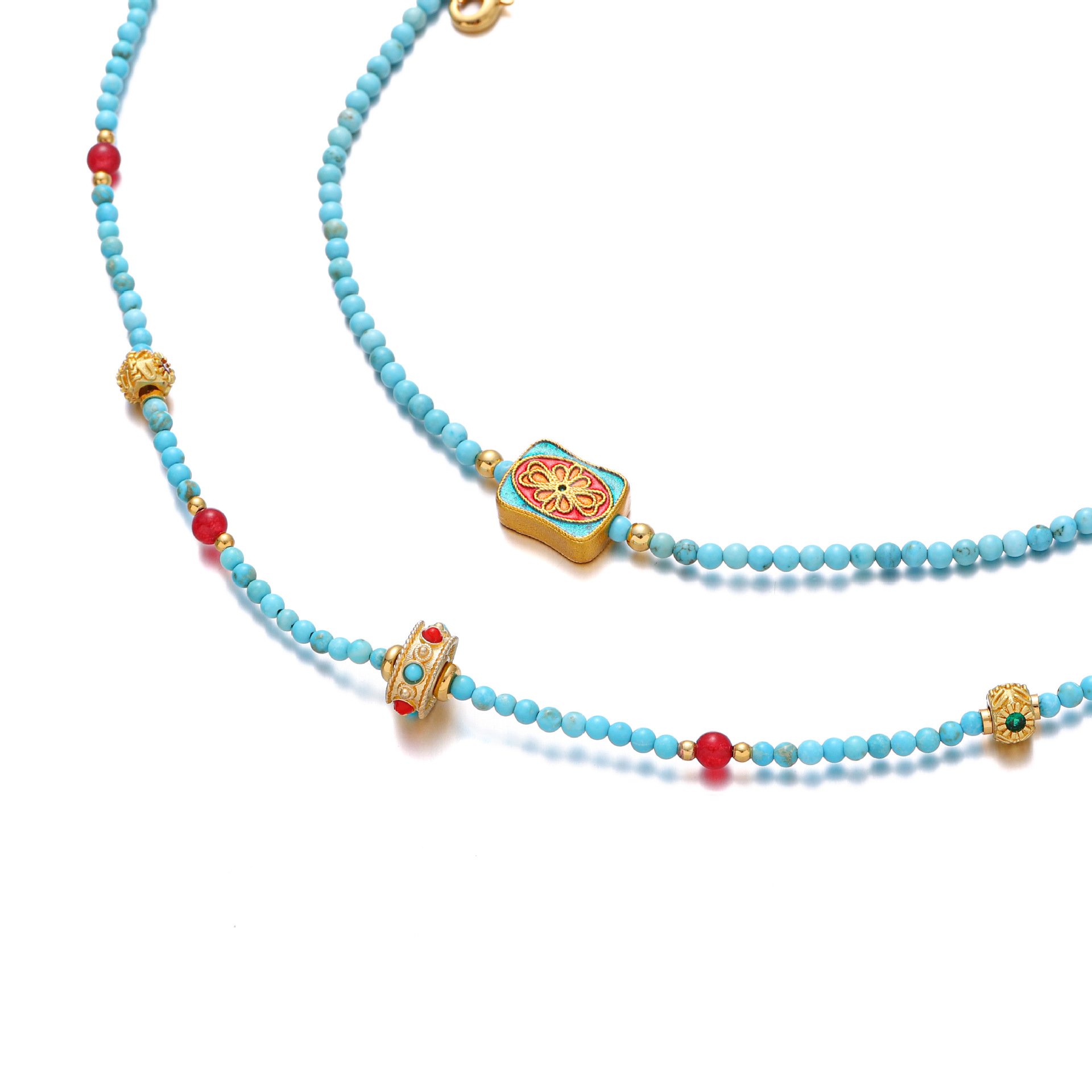 Nuevo estilo chino estilo de moda versátil accesorios temperamento elegante piedra natural cuentas zircon adornado conjunto de pulseras collares para mujeres image 6