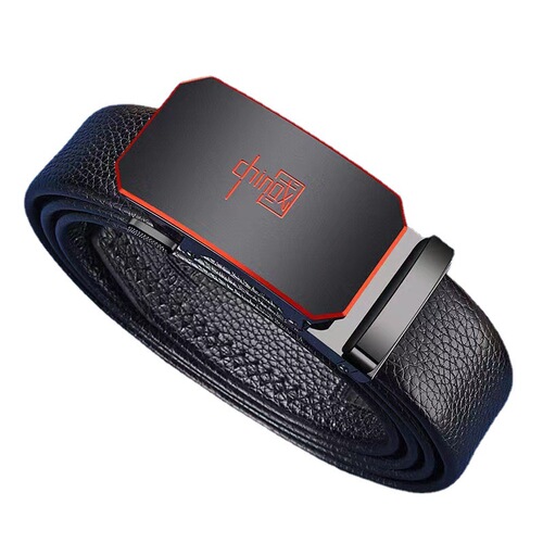 Summer business genuine leather belt, personalized alloy automatic buckle patent leather belt, casual and versatile men's belt wholesale