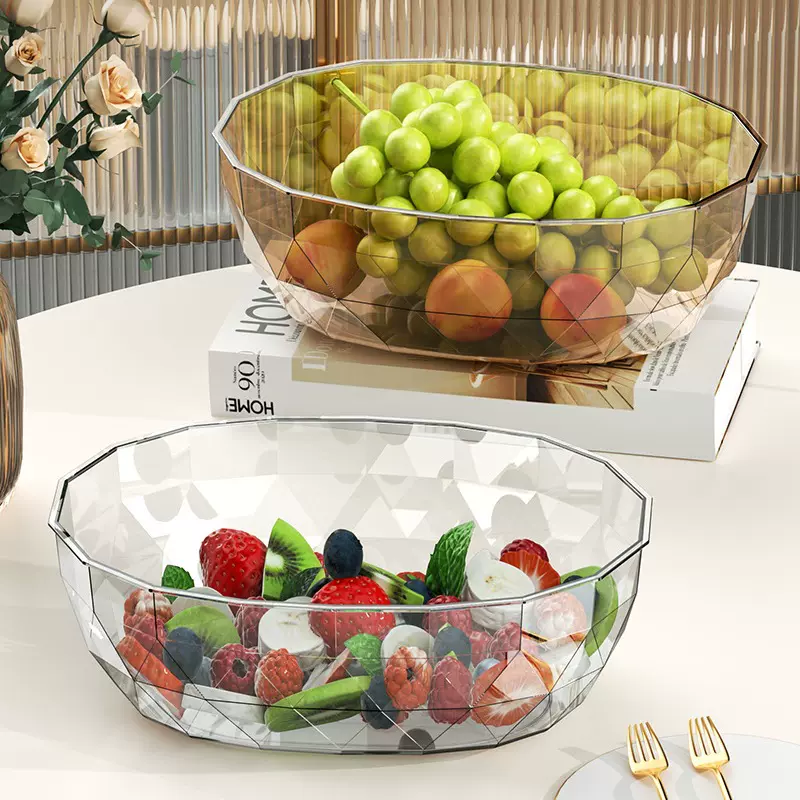 椭圆干果盘凉拌菜盘水果盘大容量客厅家用轻奢瓜子坚果果盘沙拉碗