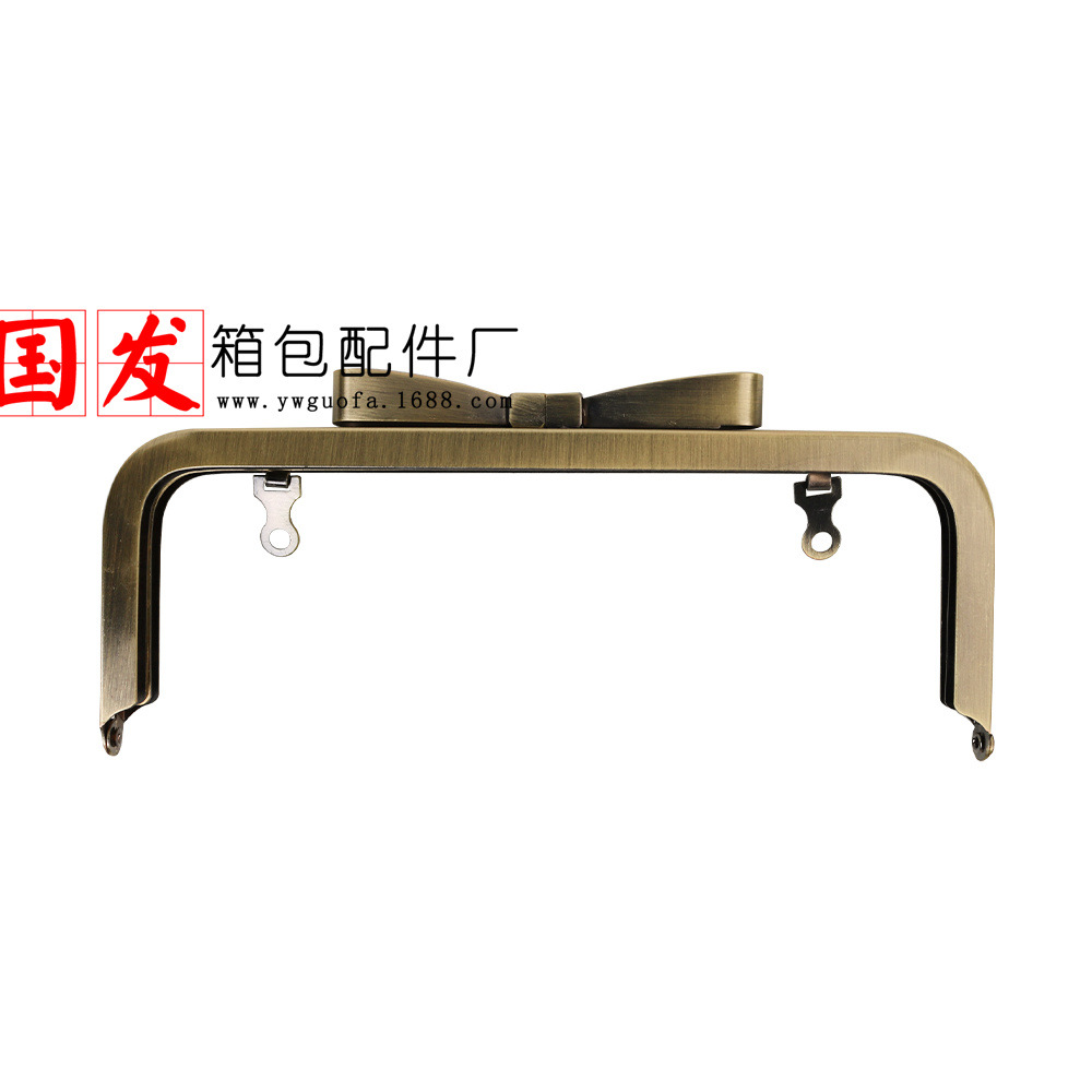 [Nuevo producto] agujero de tornillo 20cm cuadrado brillante sin agujero boca de arco de oro mano agujero accesorios de bolsa