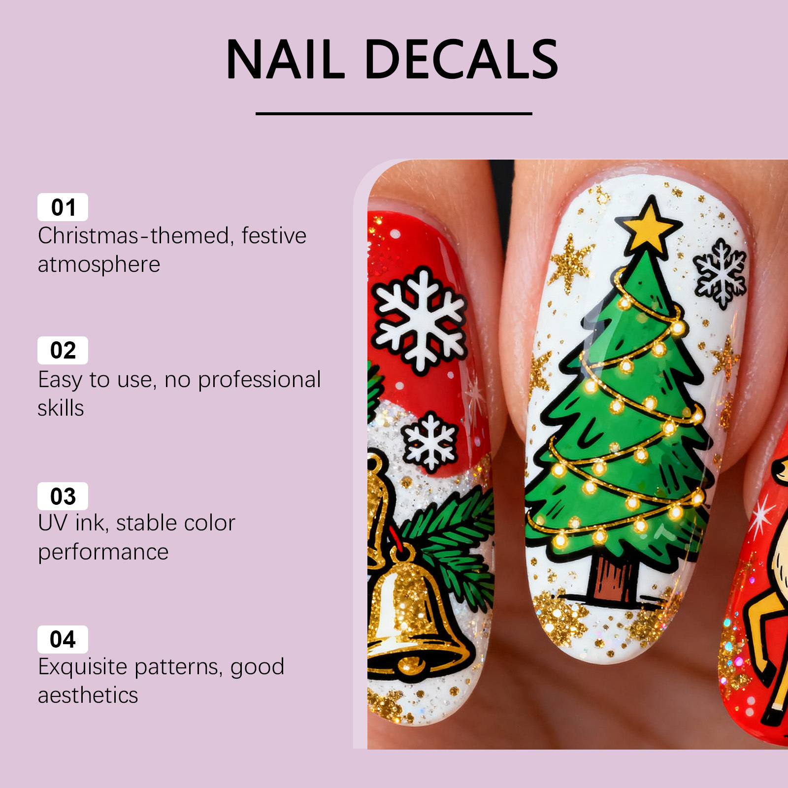 Christmas Nail Sticker Pattern Festival DIY Creative Nail Accessories_voghion.com