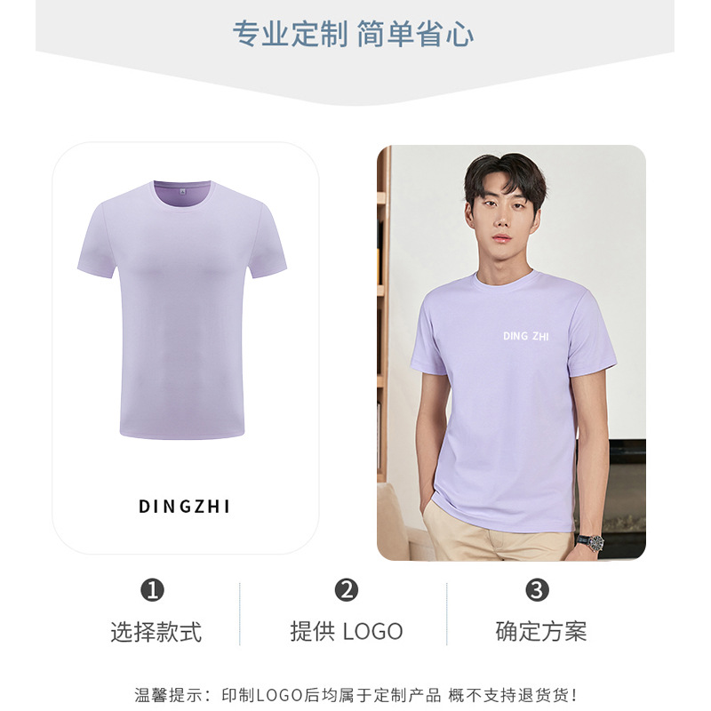 50 hombros, doble cara, antibacteriano, cuello redondo, manga corta, ropa de trabajo, camisa cultural, camiseta de algodón, logotipo personalizado