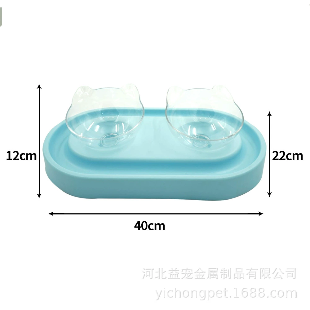 Кошачья миска прозрачная миска с наклонным ртом Регулируемая миска для корма для кошек питьевой таз зоотовары оптом