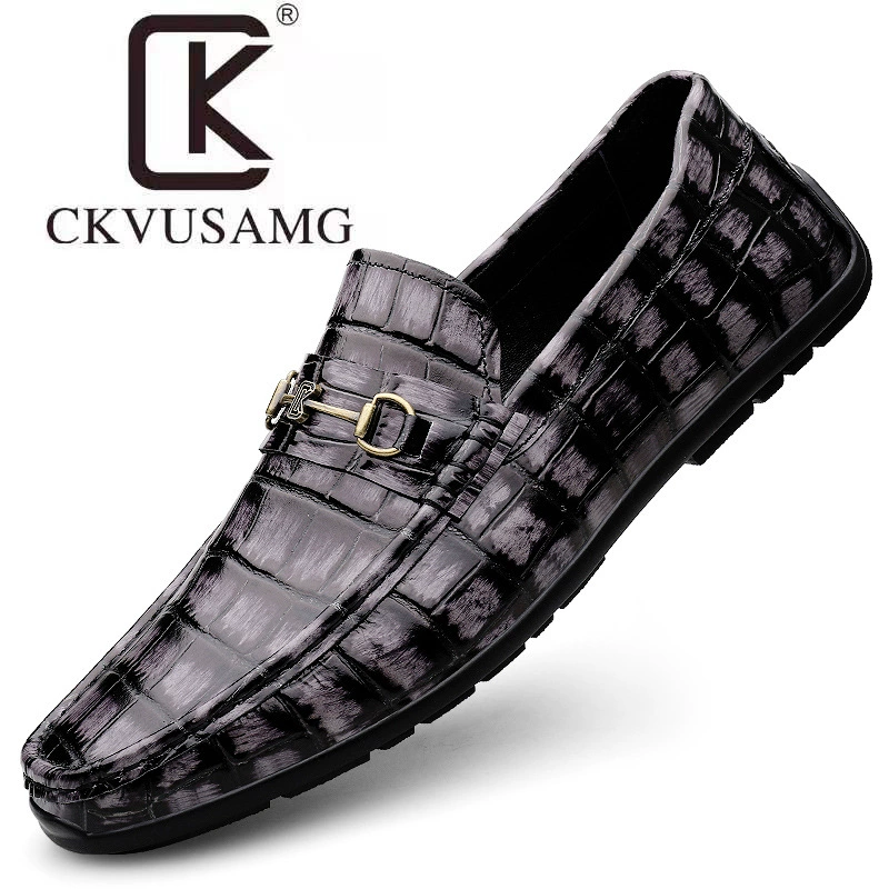 CKVUSAMG Аутентичные мужские деловые повседневные кожаные туфли из коровьей кожи с одной стопой и верхним слоем из овчины внутри
