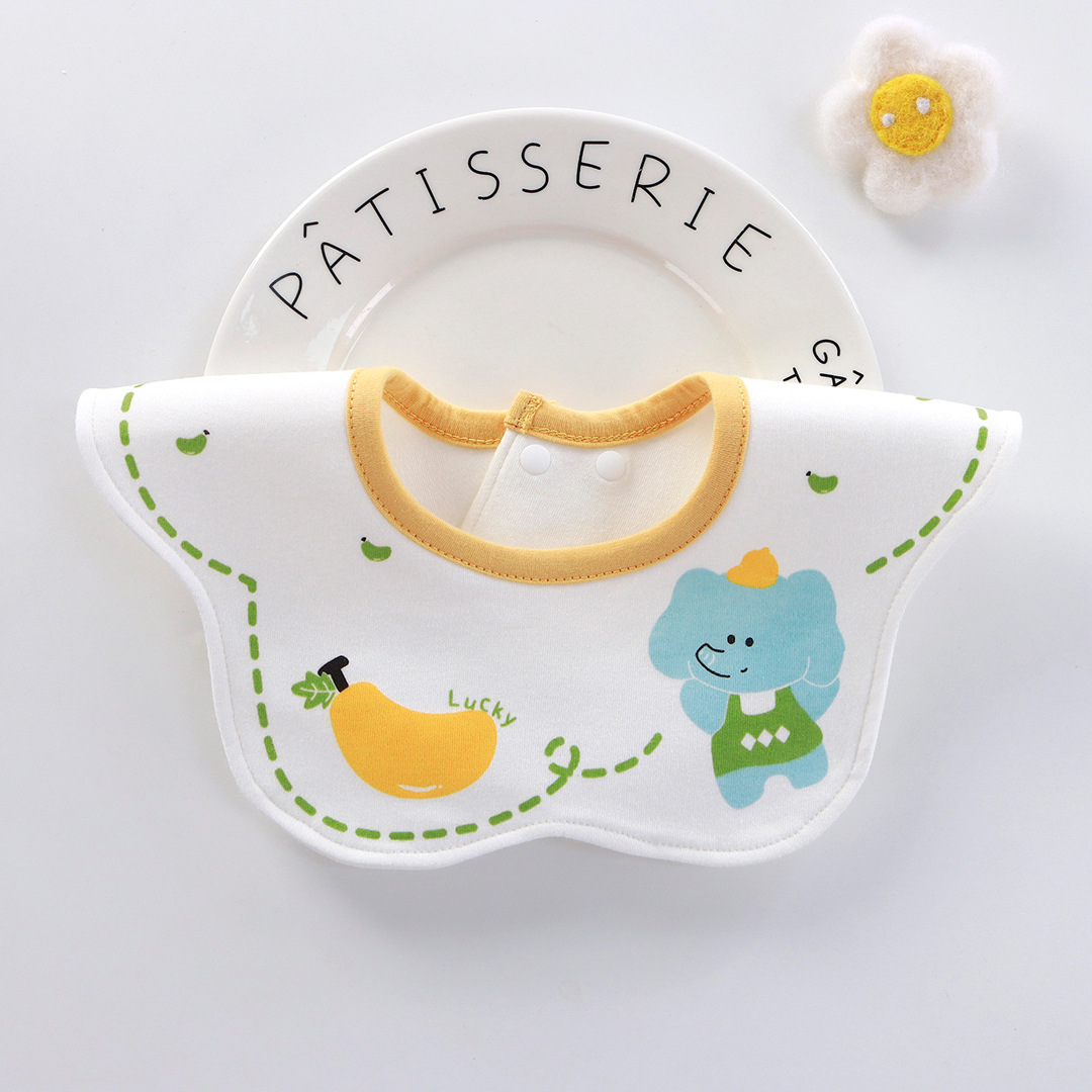 Babero para bebé toalla de saliva para bebé algodón impermeable recién nacido a prueba de vómitos babero para comer 360 grados rotación primavera y verano