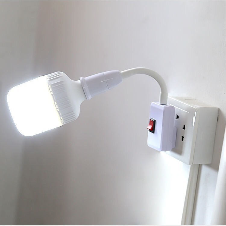 LED ネジパターンユニバーサルランプホルダーベッドサイドソケットスイッチ付き寝室超高輝度電球照明直接プラグナイトランプホルダー|undefined