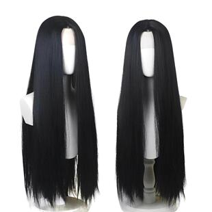 Ancient style forehead lace hand hook elastic net beauty tip universal Black long straight wig big head leather free distribution