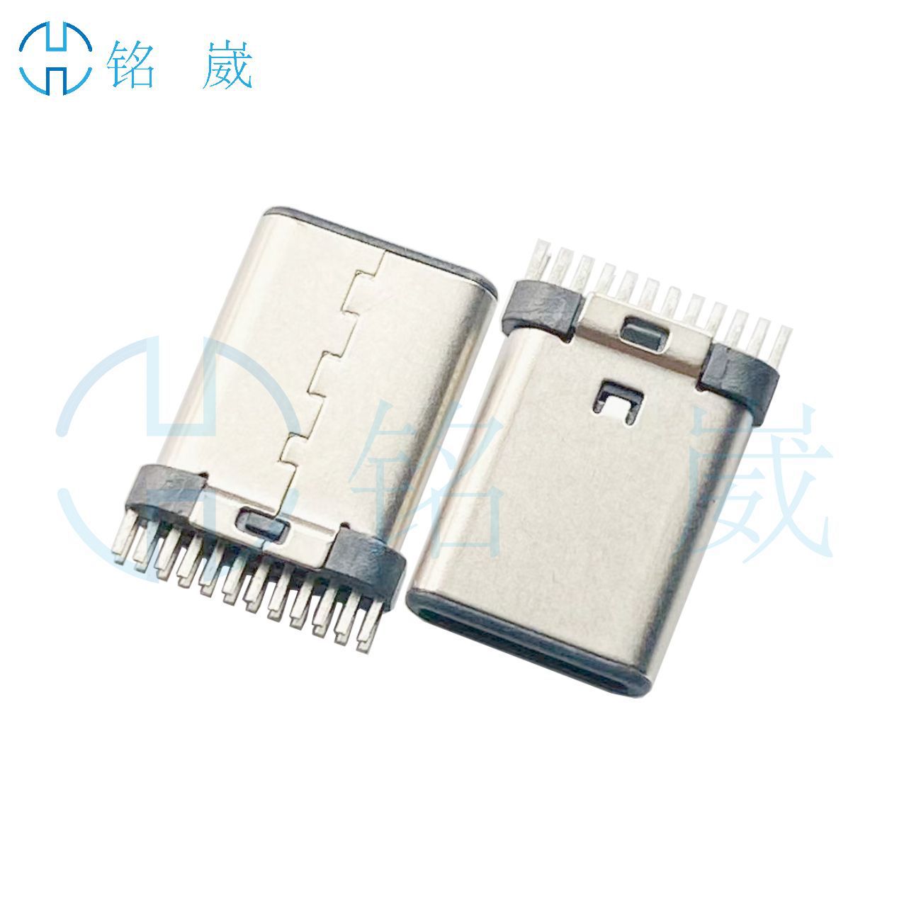 USB3.1 full P connector Type C 24P male clamp widened P distance L = 10.5mm no feet HP = 0.75