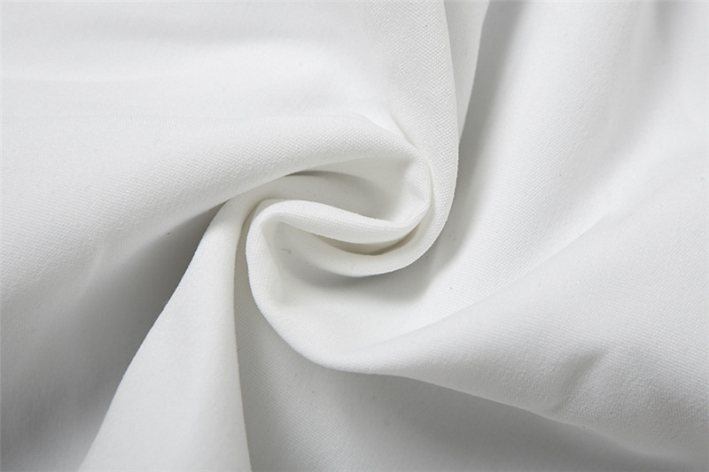 Spring Women Clothing Personality Collared Button Slim Slimming Pleated Contrast Color Short Sleeve Dress