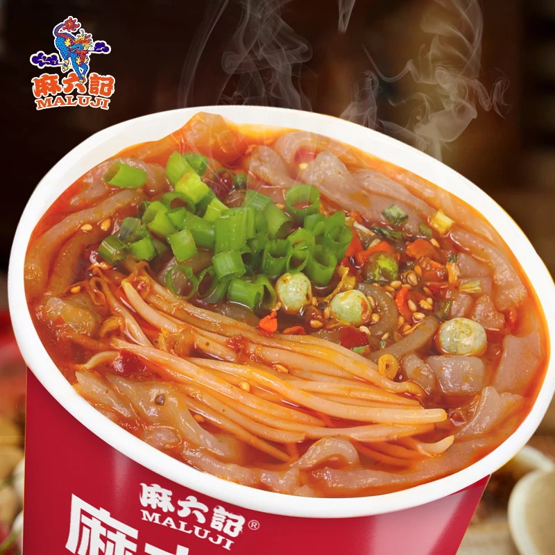 麻六记火锅粉+酸辣粉组合川口感劲道麻鲜香辣宽鲜粉旅行即食冲泡