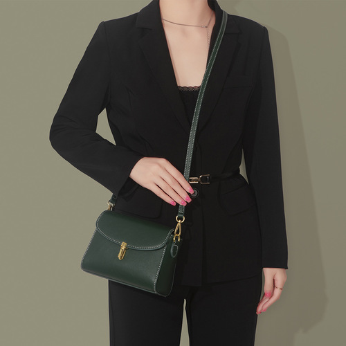 Bag women's crossbody bag summer new trendy genuine leather small square bag crossbody bag 2024 high-end small bag