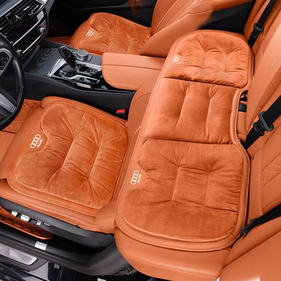 for Audi A3/A4L/A6L/A7L/Q3/Q5L/Q7: Seat cushion, seat cover - audi-flannel-cushion-aima-orange-3-piece-set-for-the-whole-car