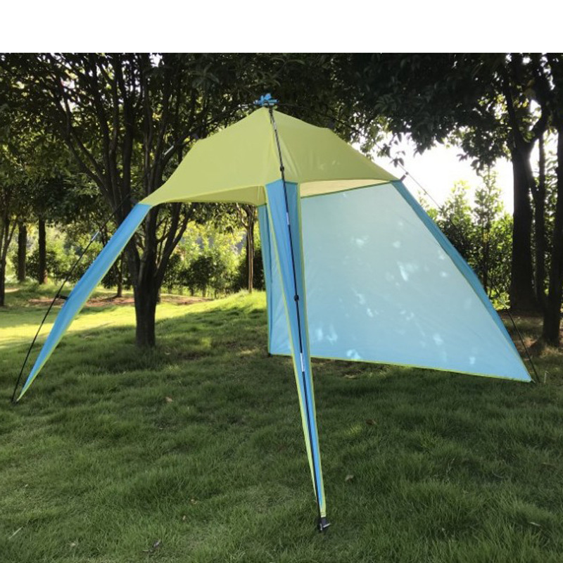 Outdoor beach tent seaside sun protection quick opening portable folding automatic simple fishing sun protection rain proof automatic pop-up