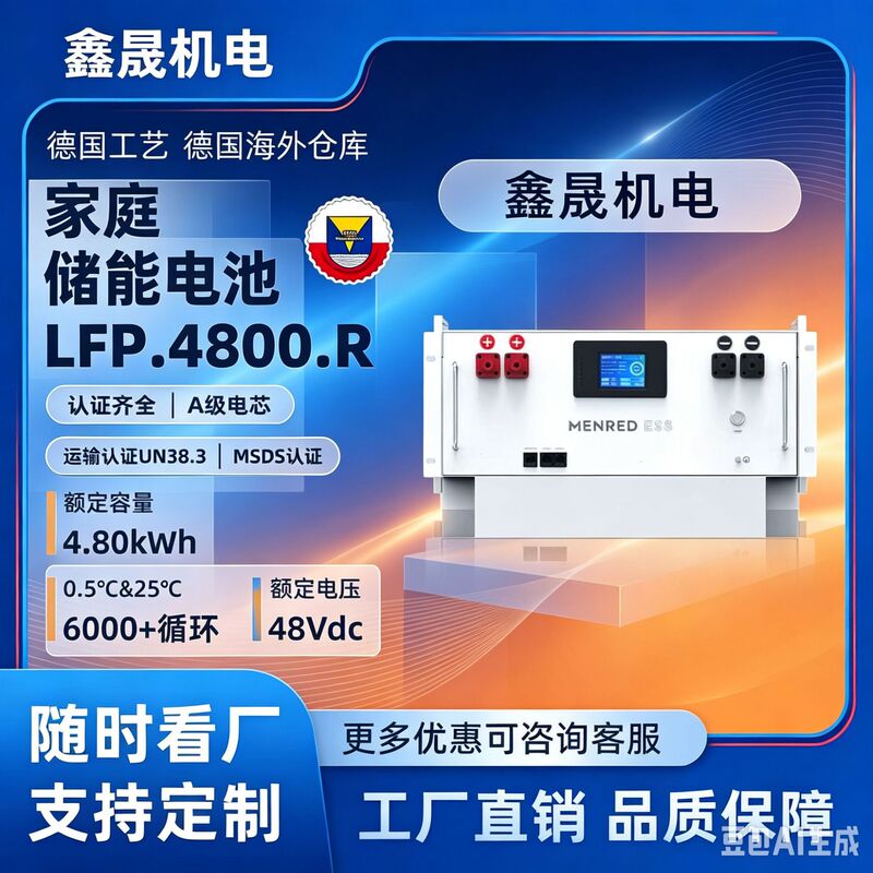 Rack-mounted, home-use lithium iron phosphate 5 kWh energy storage battery, photovoltaic solar power system, and backup power supply for residential use Rack-mounted, home-use lithium iron phosphate 5 kWh energy storage battery, photovoltaic solar power system, and backup power supply for residential use