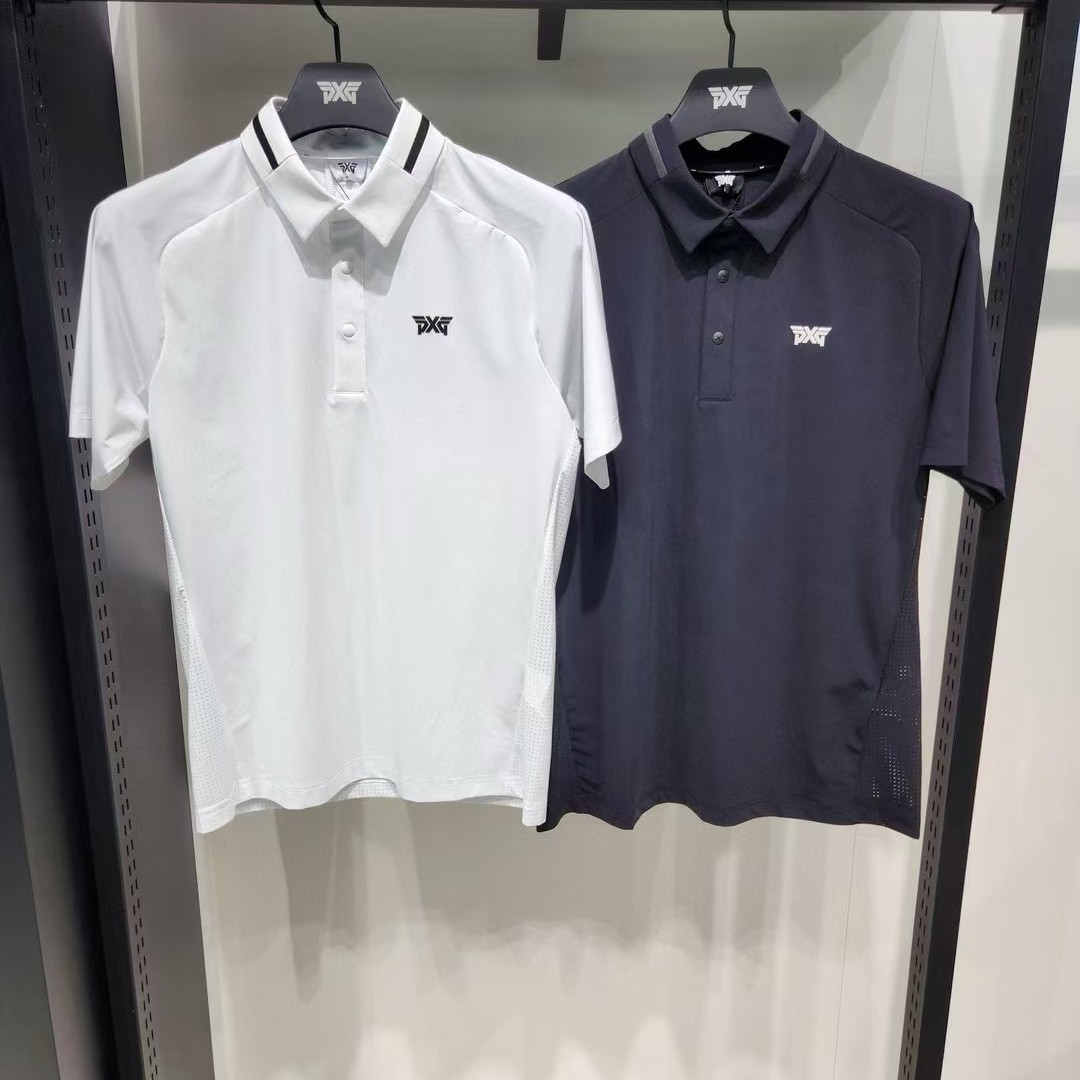Golf Clothing Men's Short Sleeve Top Summer Ice Feeling Breathable All-Match Fashion Lapel Polo Shirt