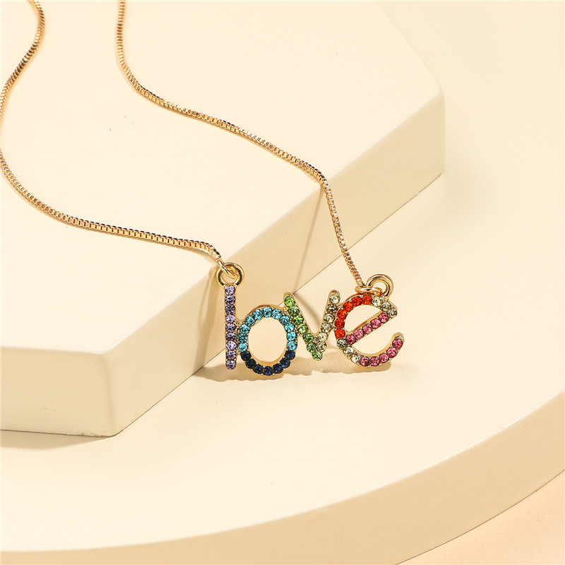 Moda Amor Aleación Embutido Diamantes De Imitación Niños Collar display picture 4