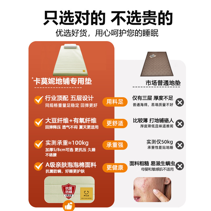 地铺睡垫家用床垫软垫防潮地垫打地铺神器租房专用垫学生宿舍单人|undefined