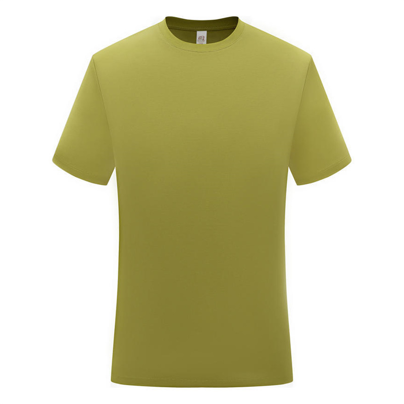 80 Xinjiang algodón largo de cuello redondo de manga corta verano de alta gama ejecutivo ropa de trabajo de hombre camiseta personalizada logotipo impreso