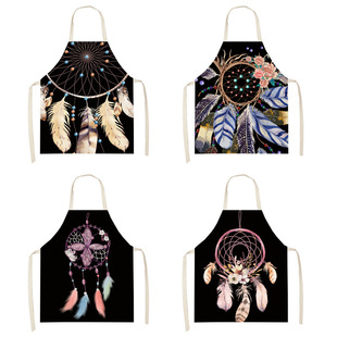 Amazon Digital Printing Dream Catcher Linen Apron Cotton and Linen Erasable Cowboy Art Apron Studio Apron