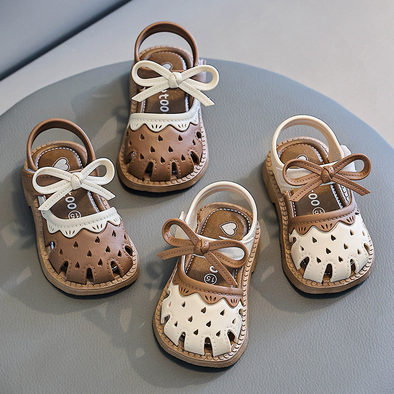 Cross-border generation hair baby girl sandals summer girls plastic urine-proof soft sole non-slip toddler baby sandals