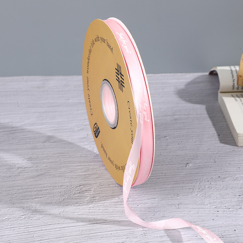 1cm100 tamaño sólo para usted Inglés cinta de poliéster flores regalo DIY decoración de la torta del regalo cinta de color