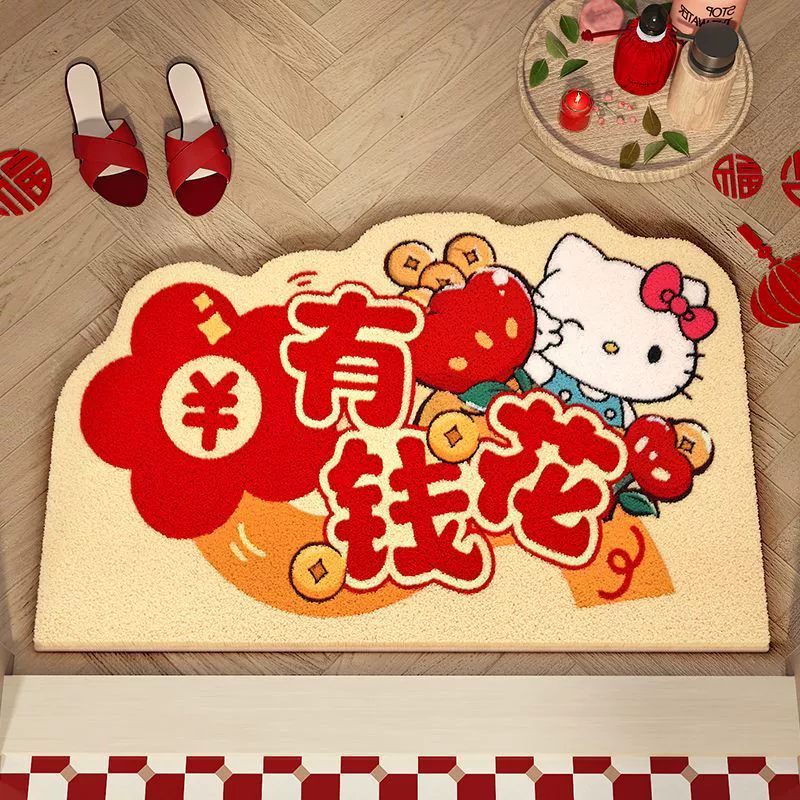 Hello Kitty, милый ковер для кровати, на удачу, влагопоглощающий, увеличенная толщина