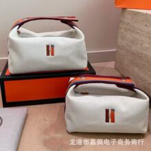 新款帆布洗漱包轻奢中古饭盒包手拎包便携式化妆包手机包